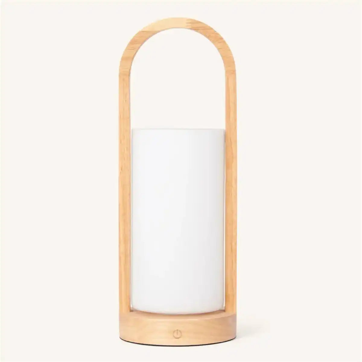 Evie Hellbraune wiederaufladbare Tischlampe aus Holz – dimmbar und kabellos