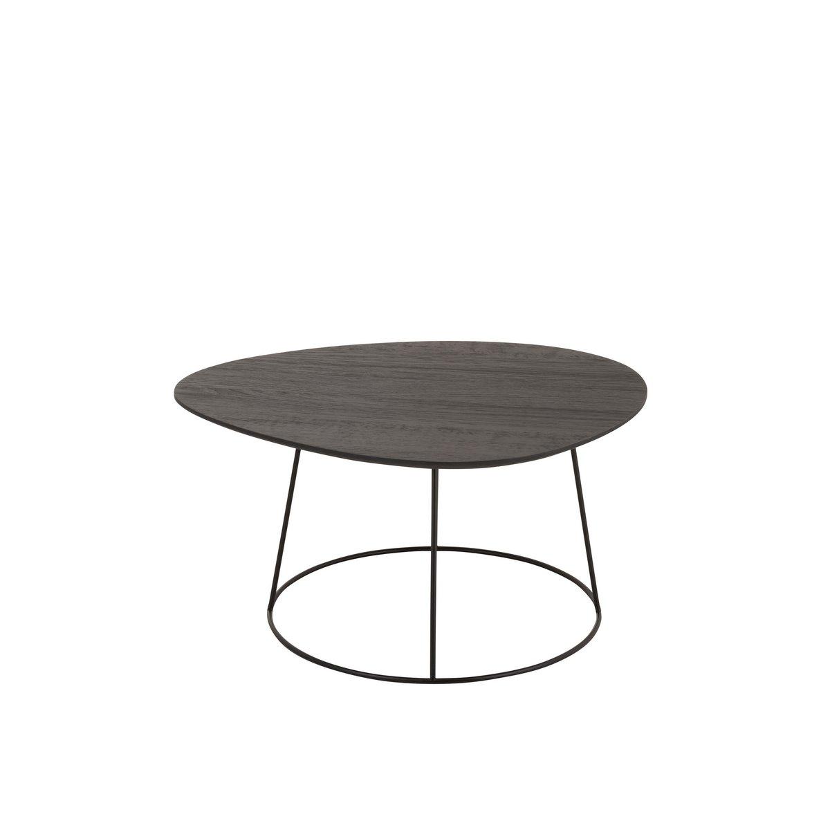J-Line Beistelltisch Oval Holz/Metall Dunkelbraun L