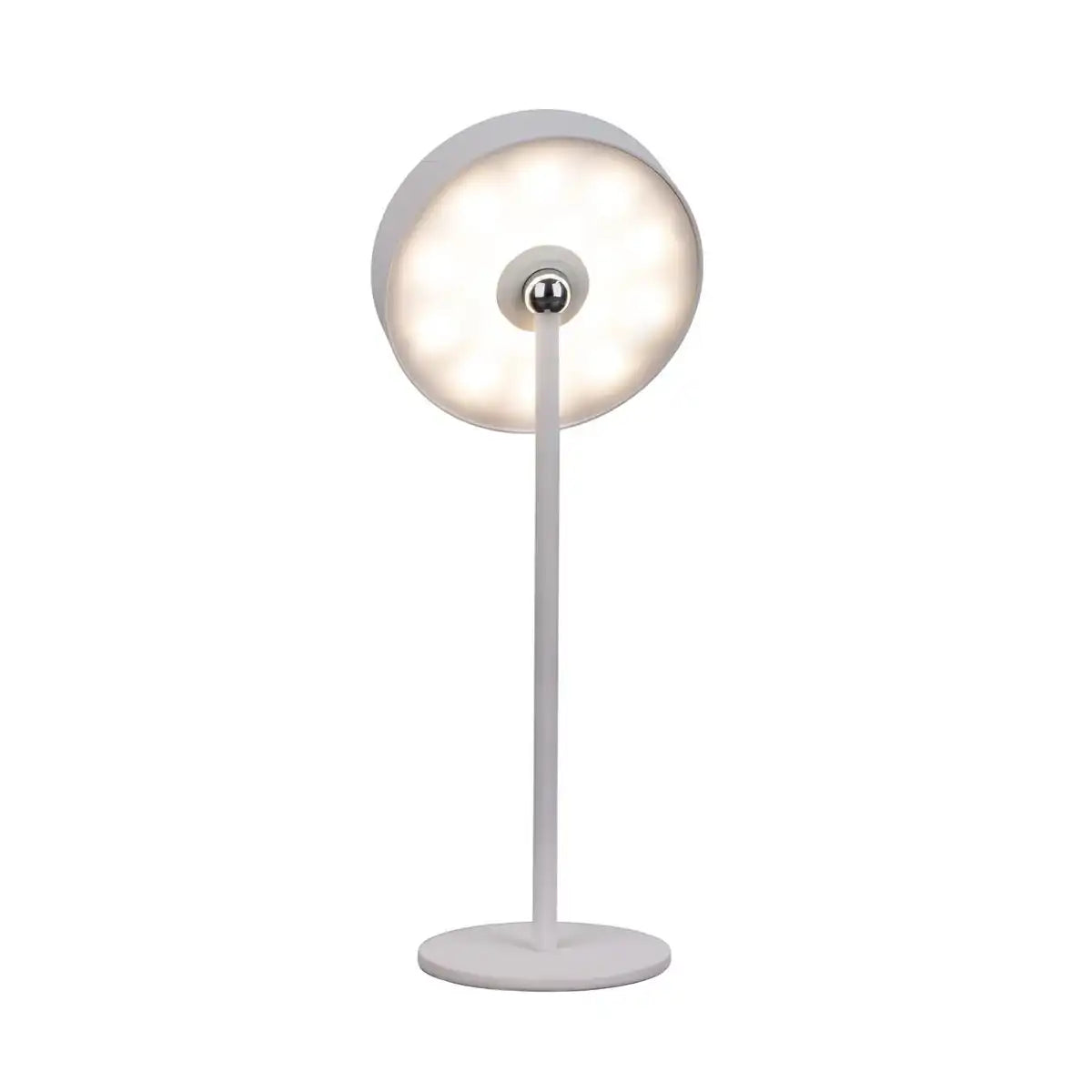 LED-Akku-Tischleuchte magnetisch "ELLA" für Außen und Innen, aus Metall und Kunststoff in Weiß , 35 cm hoch