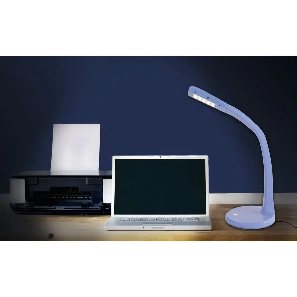 LED Tischleuchte "Tim" hellblau, Kunststoff und Silikon, 48,5 cm hoch