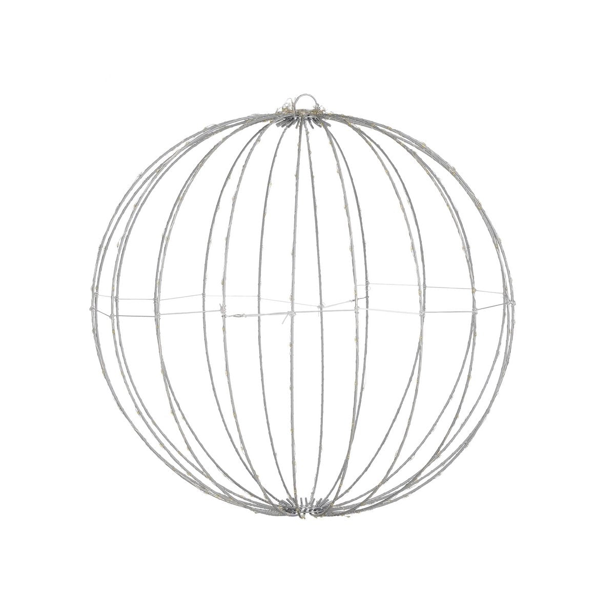 Weihnachtsbeleuchtungskugel mit warmweißen LED-Lichtern - Ø50 cm - Schwarz