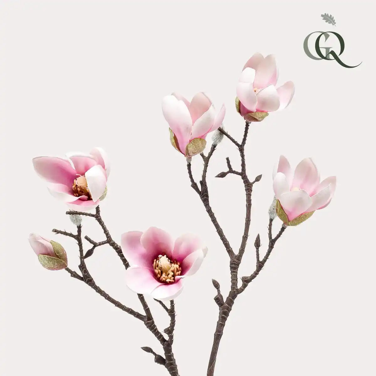 Künstliche Blumen - Magnolienblume Rosa x8 -65cm