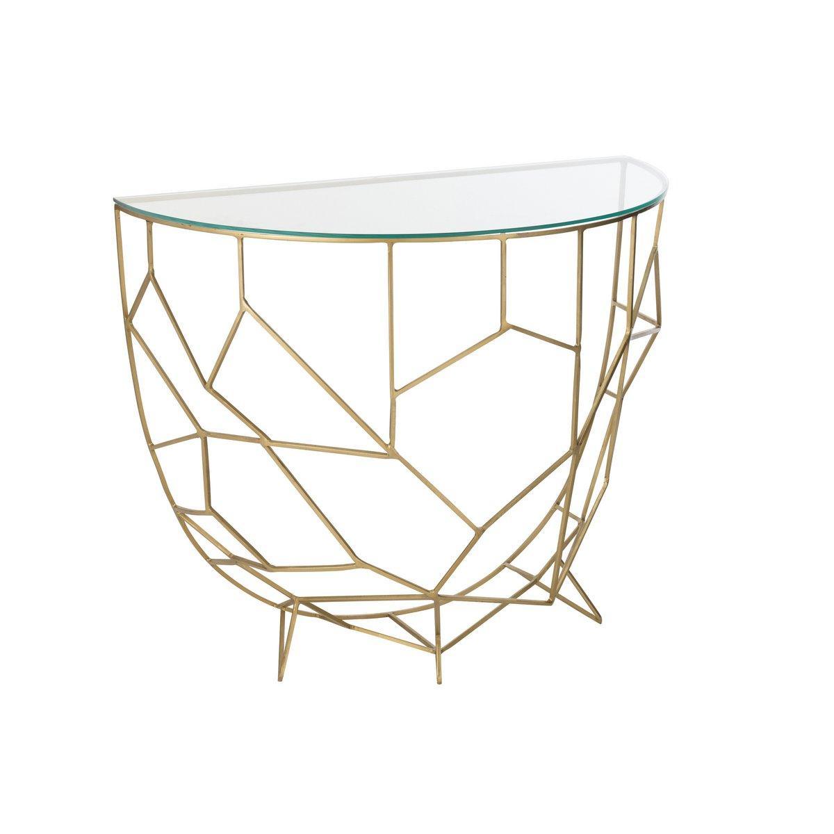 J-Line Konsole Moza Metall/Glas Gold