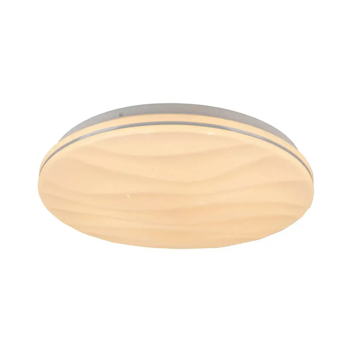 Smart Home LED Deckenlampe "AUSTIN" mit Kristalleffekt, viele Funktionen, aus Metall und Kunststoff, weiß, mit integrierten LEDs, Beleuchtung für Wohnräume oder Büro