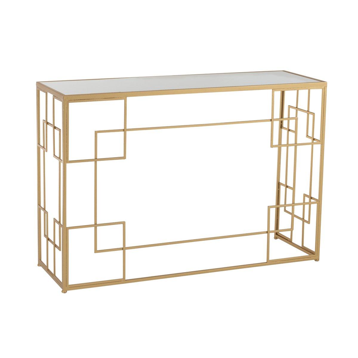 J-Line Konsolenlinien Metall/Glas Gold