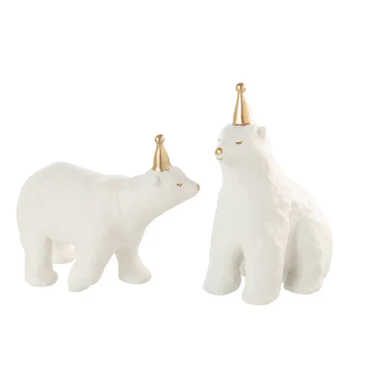 J-Line Polar Bear Party Hut Lime Weiß/Gold farbig