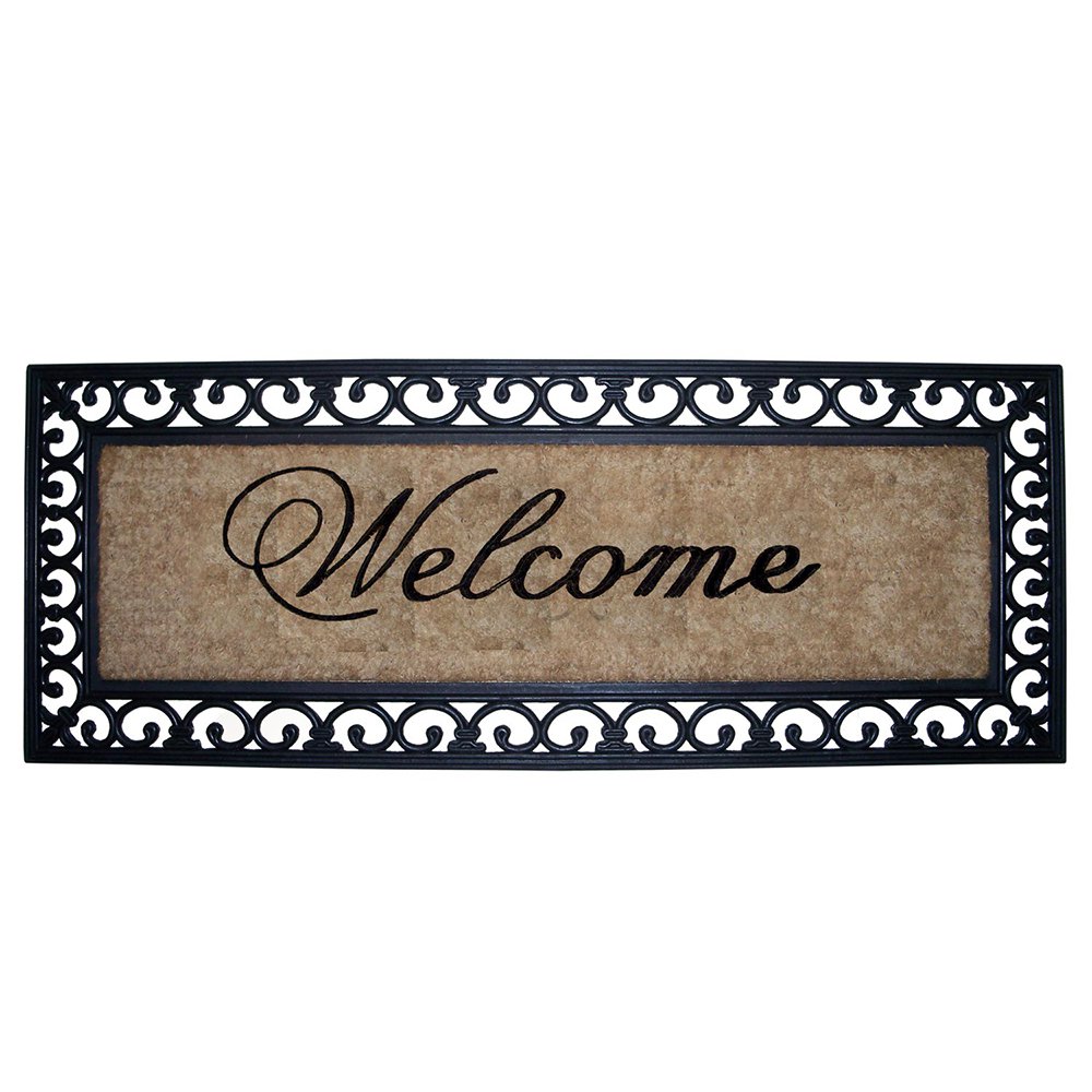 Fußmatte „Welcome“ – Schwarz, 120 × 45 cm