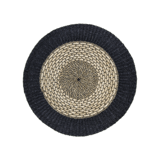 HSM Collection Floor Teppich Malibu-100-Naturel/Zwart-Raffie/Seegras