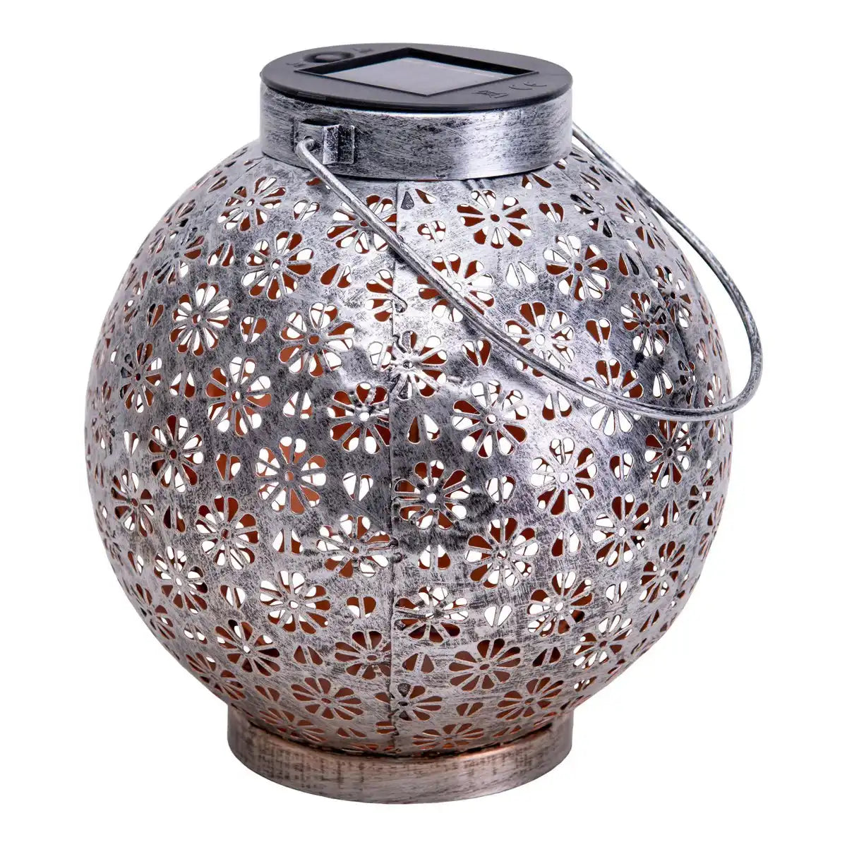 LED Deko-Solarleuchte L/B: 18cm silber