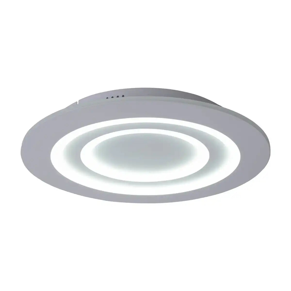 LED Deckenleuchte "MIREL" Ø 50 cm, 6 cm hoch, Metall und Kunststoff in Weiß, integrierte LEDs, 2400 lm, dimmbar, CCT-Funktion 3000-6500 K, RGB-Farbwechsel