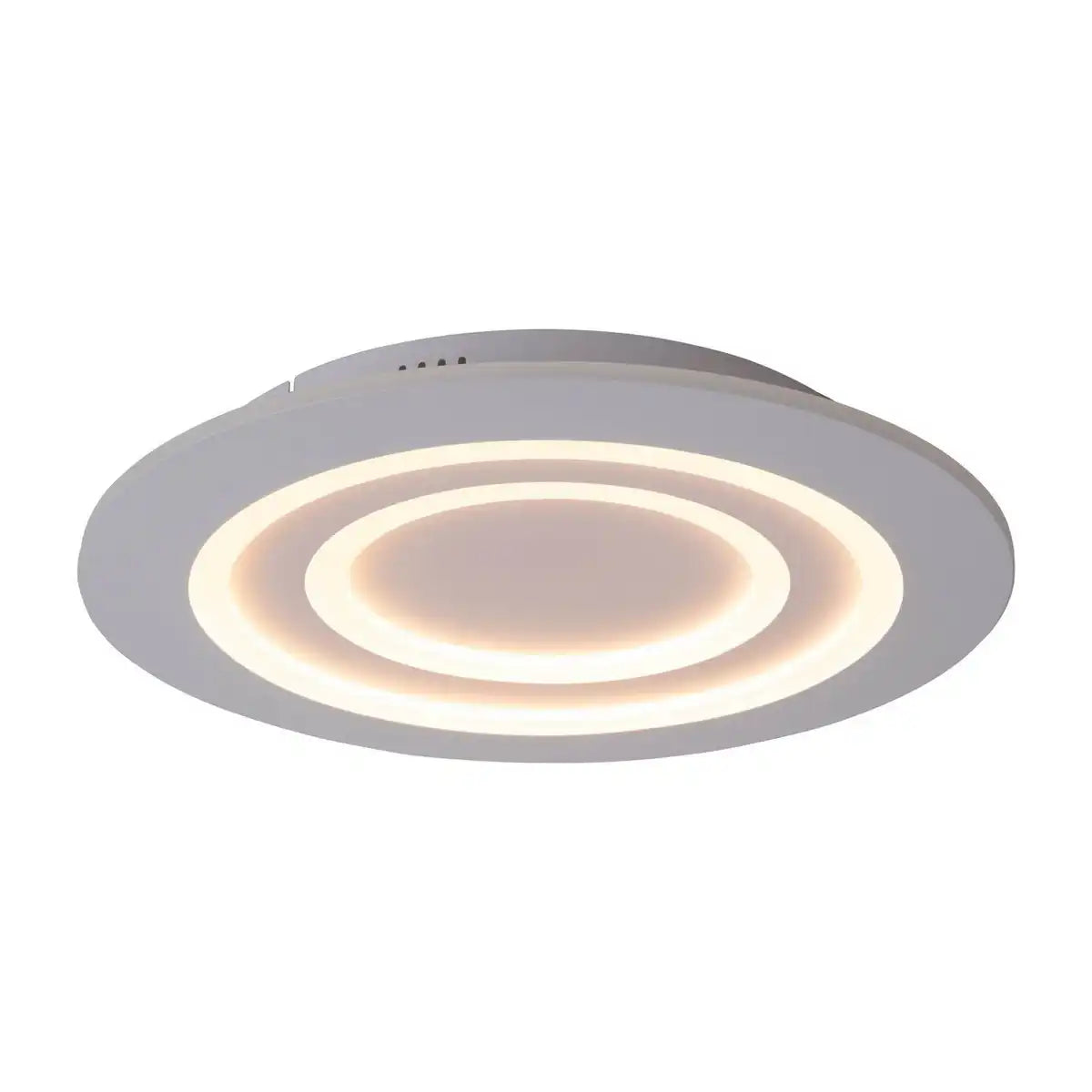 LED Deckenleuchte "MIREL" Ø 50 cm, 6 cm hoch, Metall und Kunststoff in Weiß, integrierte LEDs, 2400 lm, dimmbar, CCT-Funktion 3000-6500 K, RGB-Farbwechsel