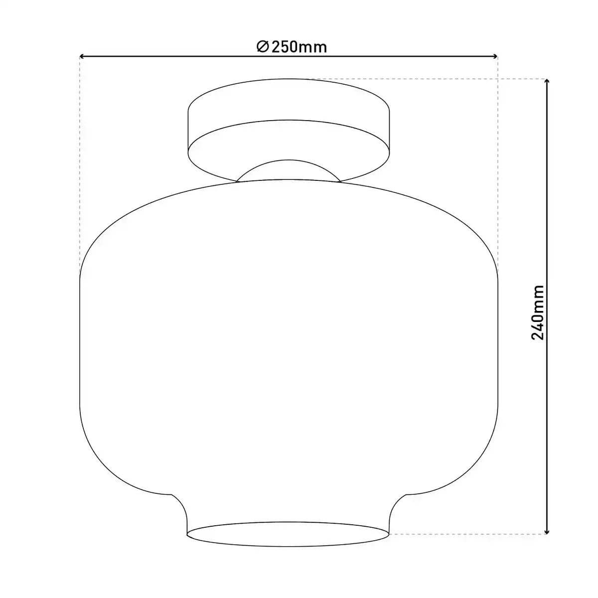 Deckenleuchte "VASO", Retro, Deckenlampe, Metall und Rauchglas in Anthrazit, E27-Fassung, für Esszimmer, Wohnzimmer, Diele oder Büro, mit einem Øvon 25 cm