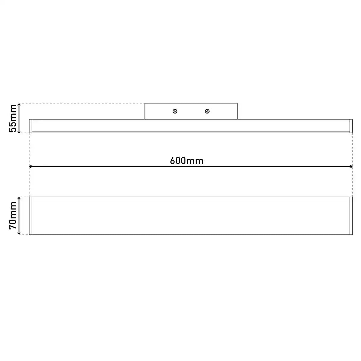 LED Wandleuchte DUBAI"", moderne Wandlampe aus Aluminium und Kunststoff, fest verbaute LEDs, 60 cm lang bzw. hoch. Ideal für die Ausleuchtung von Eingangsbereichen, Fluren, zur Strukturierung von großen Wandflächen