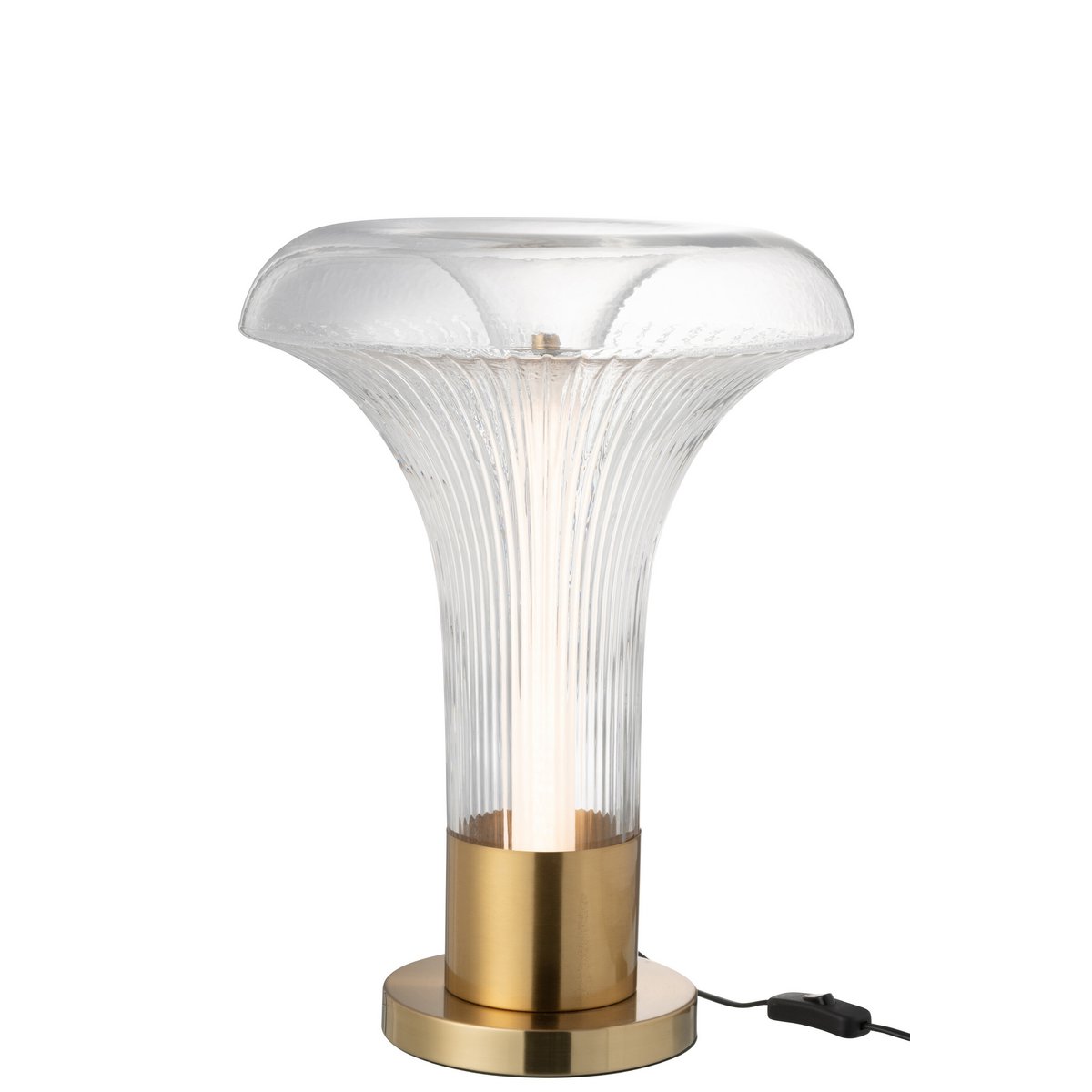 J -Line Tischlampe - Metall/Glas - Gold/Transparent - LED -Leuchten