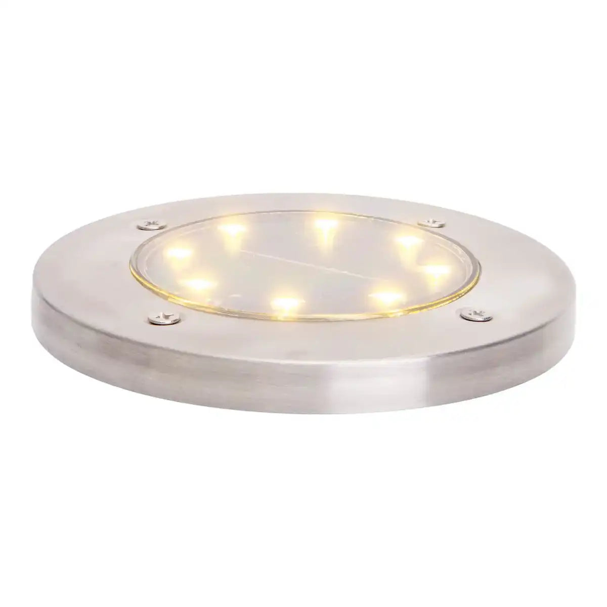 6er-Set LED Solar-Boden-Erdspieß "KIAN" , für Außen, Erdspieß aus Metall und Kunststoff in Stahl-blank, mit integrierter LED