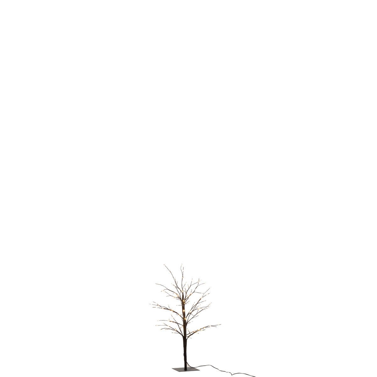 J-Line Weihnachtsbaum Bare – Metall – Schwarz – klein – LED