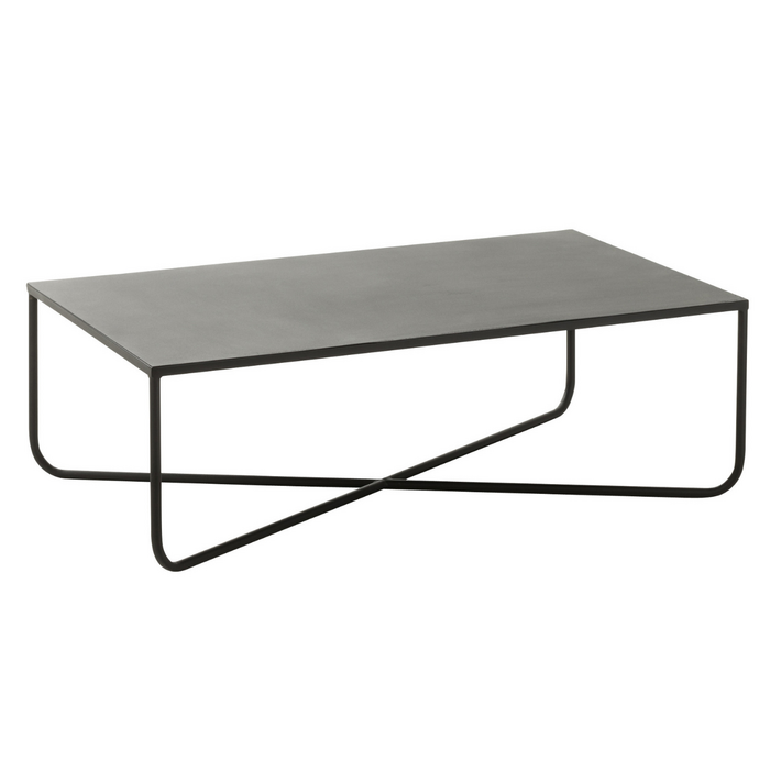 Couchtisch Cross Frame - Metall - schwarz 100 cm