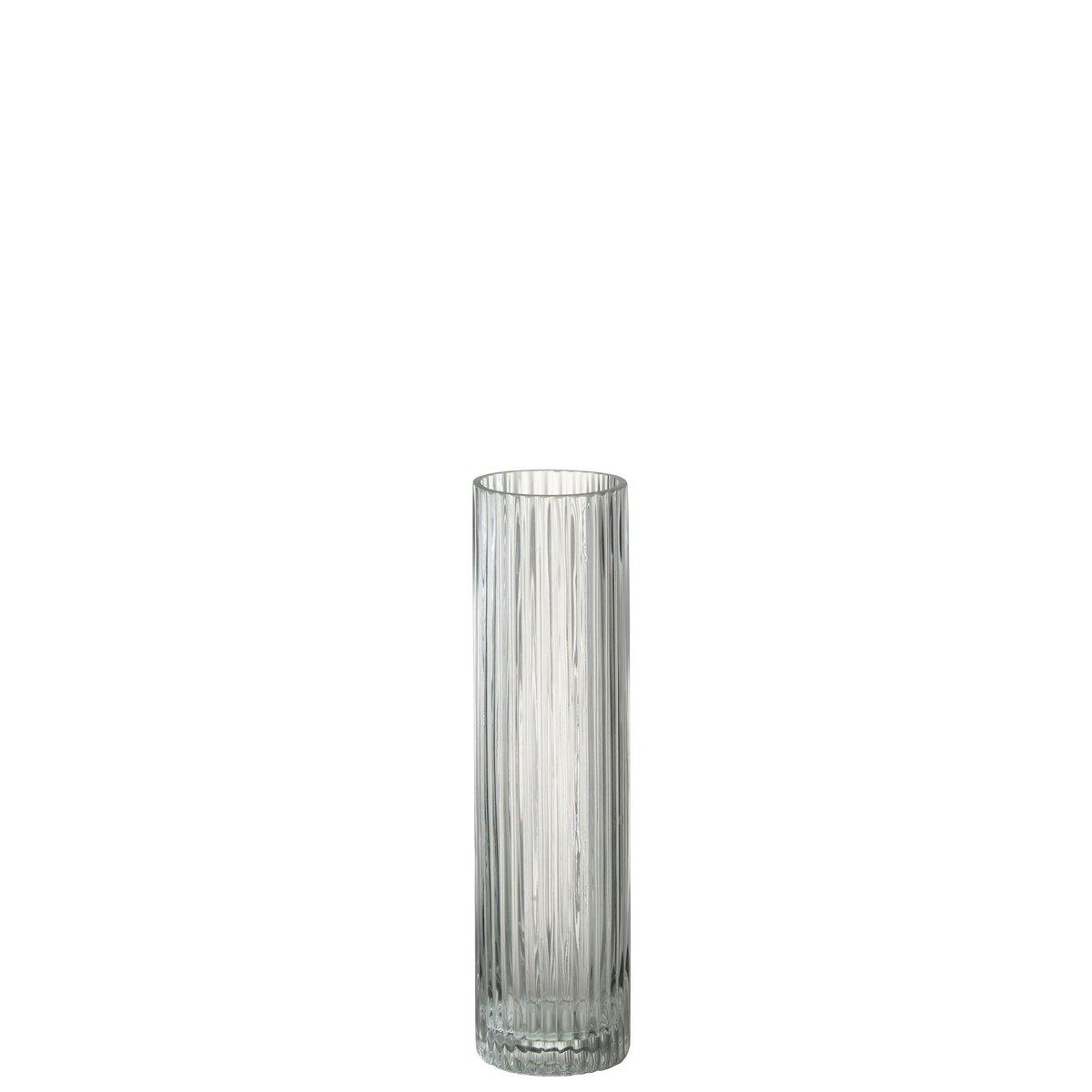 J-Line Vase Zylinderlinien - Glas - transparent - klein