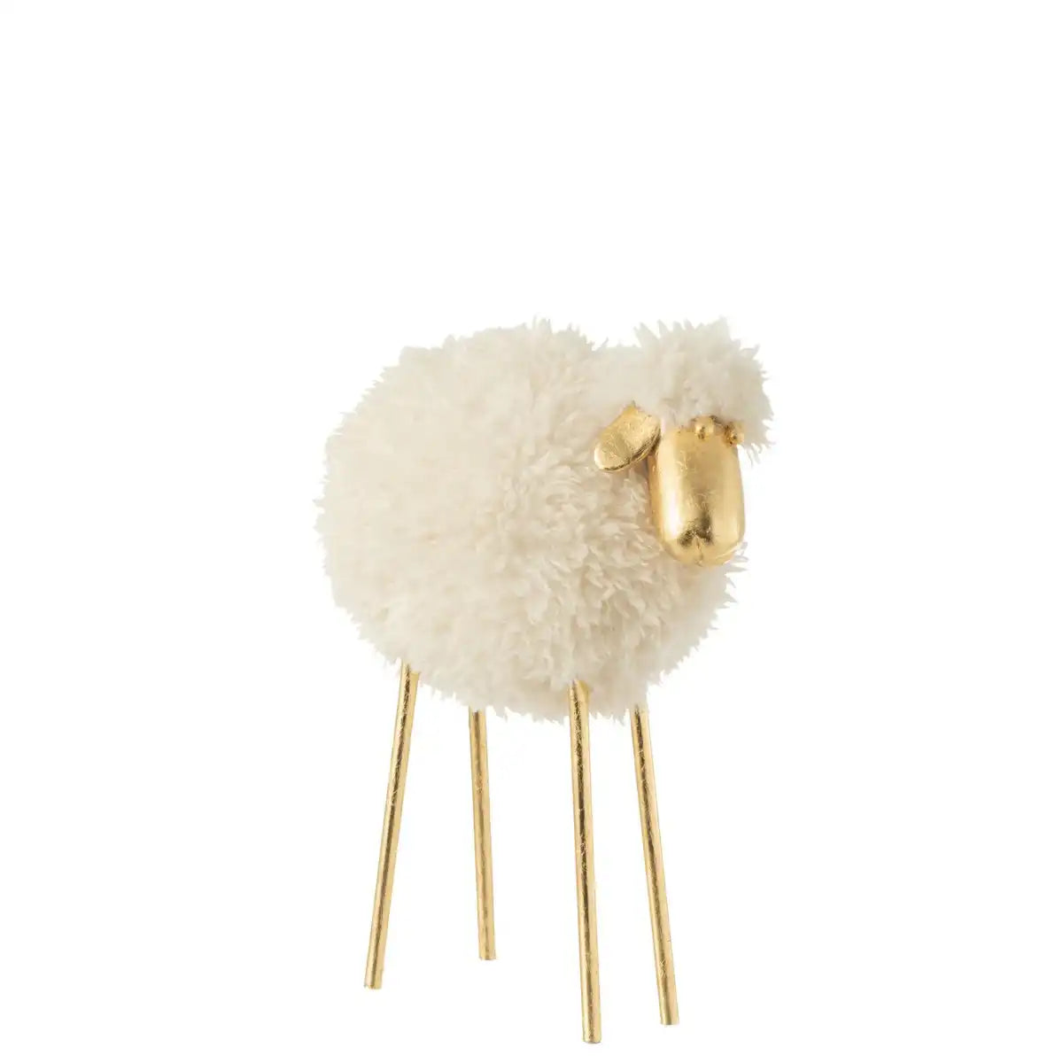 J-Line Schaap Metall/Polyweiß/Gold Medium