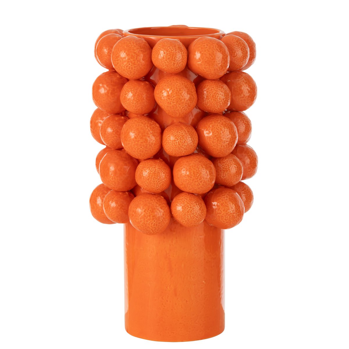 J -Line Vase Orangen - Keramik - Orange - groß - 34,5 cm hoch