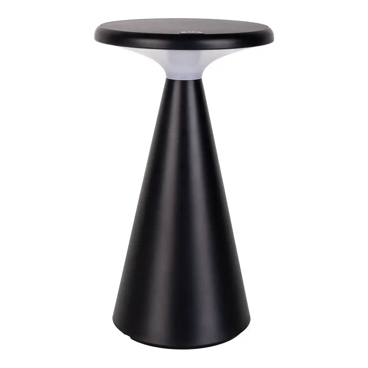 Solar-Akku-Tischleuchte "Palu" für Außen und Innen, aus Kunststoff in Schwarz , 20 cm hoch