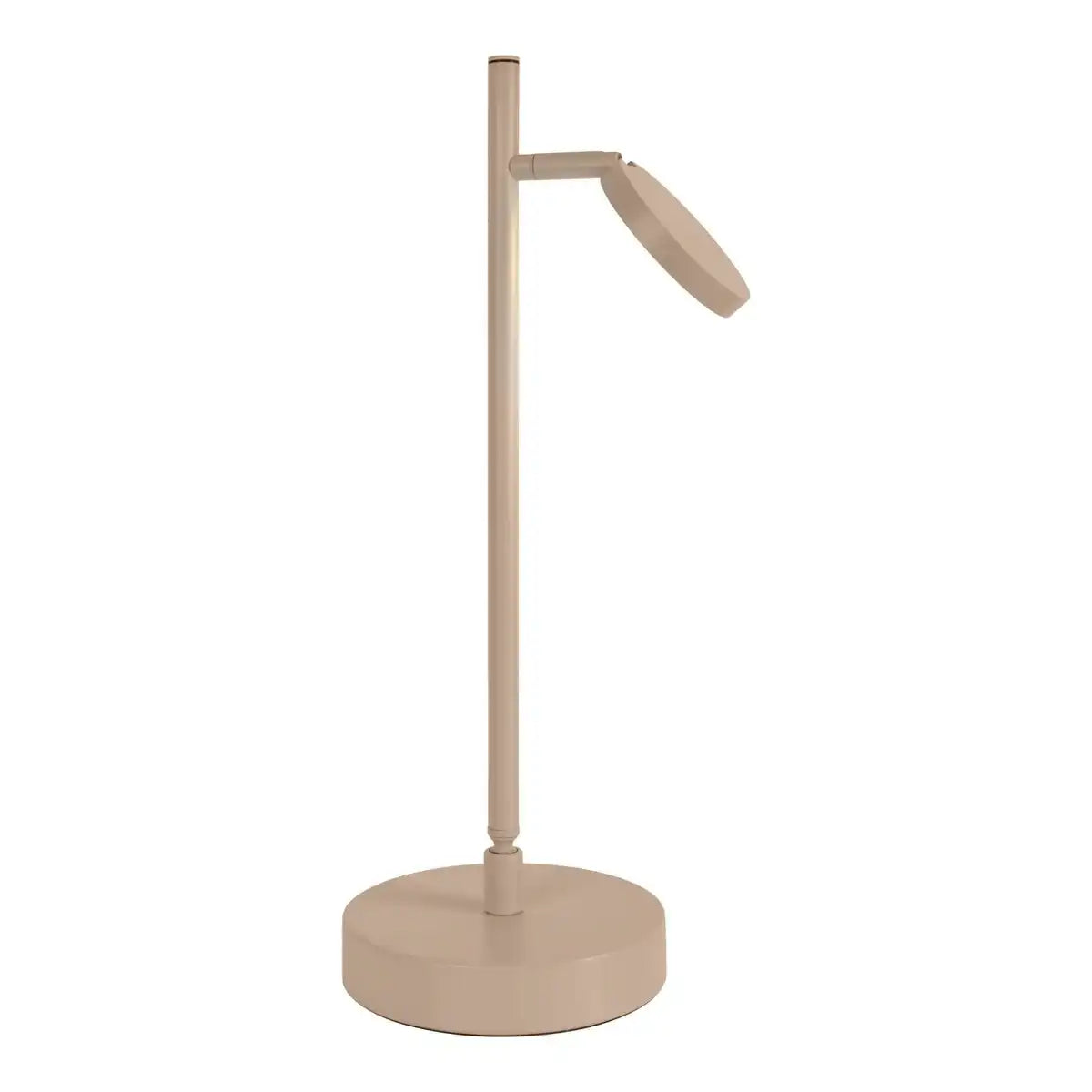 LED Akku-Tischleuchte "LUPA", 45 cm hoch, aus lackiertem Aluminium (Frosted Almonds, Pantone 481 C) und weißem Kunststoff, LED integriert, dimmbar, Touch-Sensor.