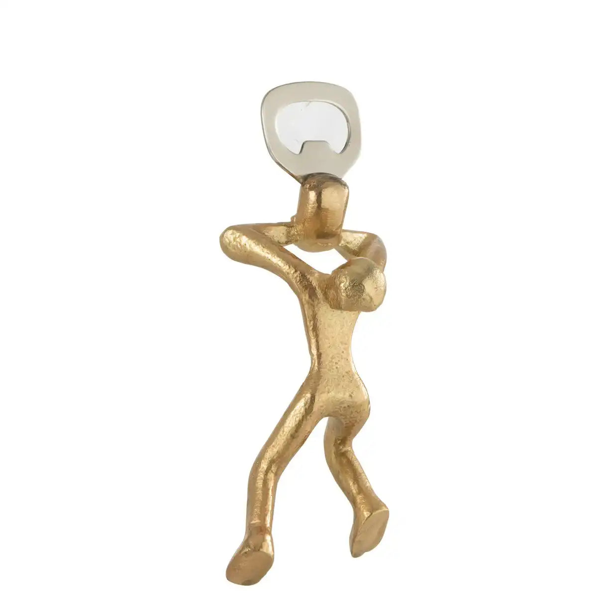 J-Line Persoon Flaschenöffner – Stahl – Gold
