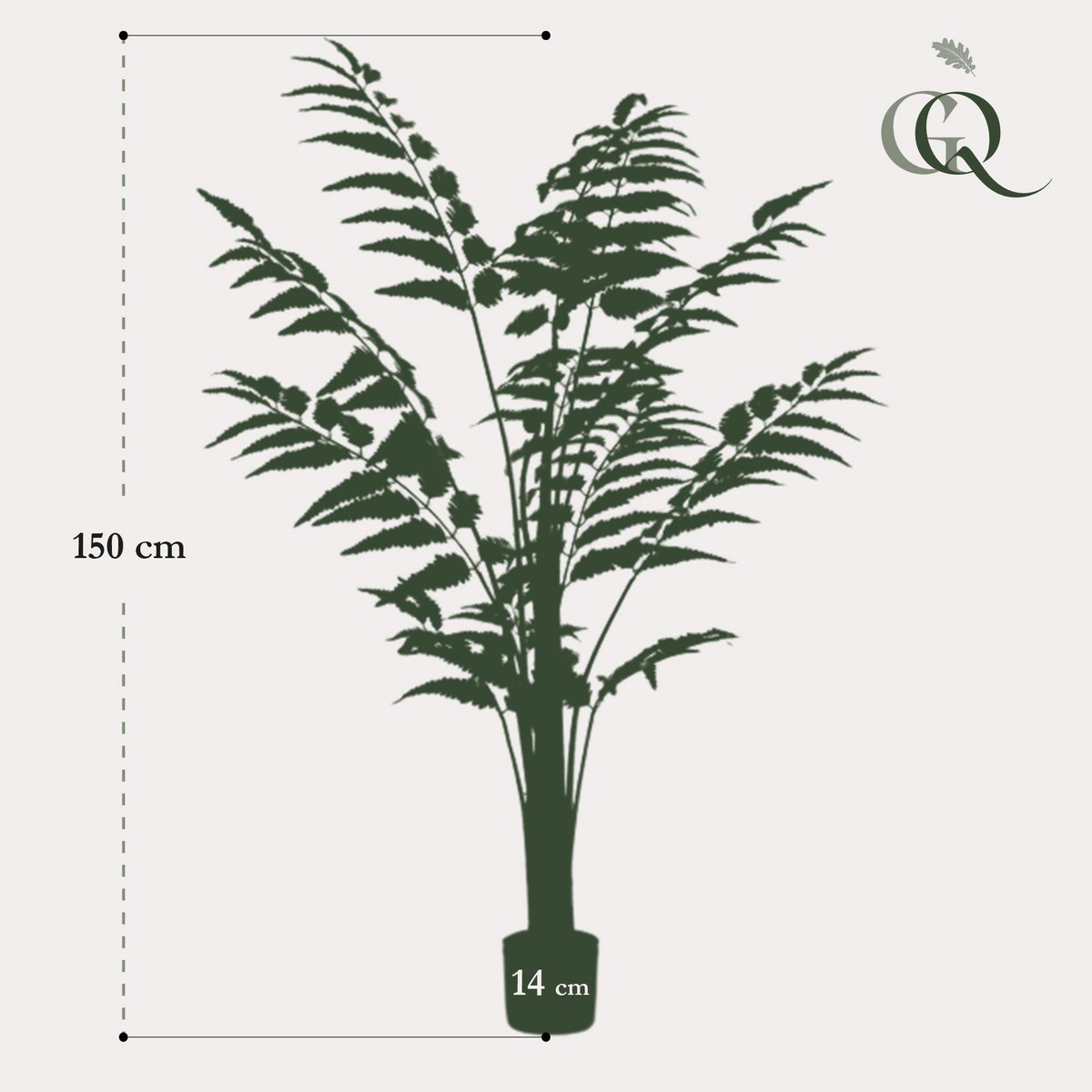 Kunstpflanze - Rumohra adiantiformis - Die Anführerin ändert sich - 150 cm