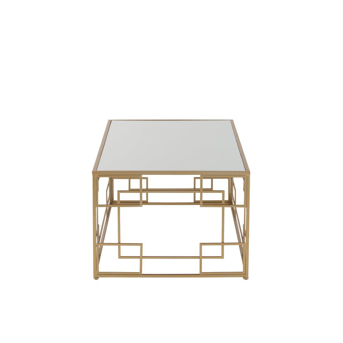 J-Line Couchtisch Lines – Metall/Glas – Gold