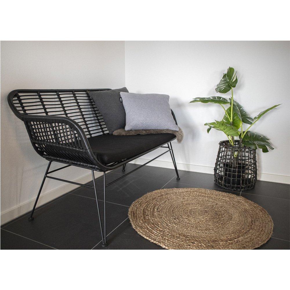 Bombay-Teppich – geflochtene Jute, natur – Ø90 cm