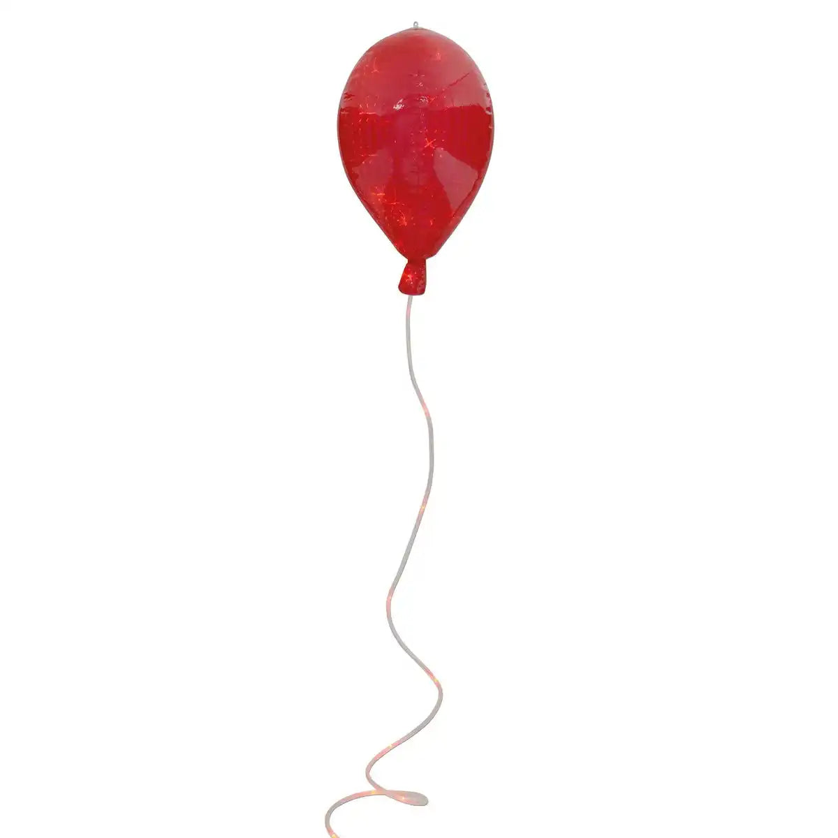 LED Dekoballon aus Kunststoff in Rot, mit integrierter LED