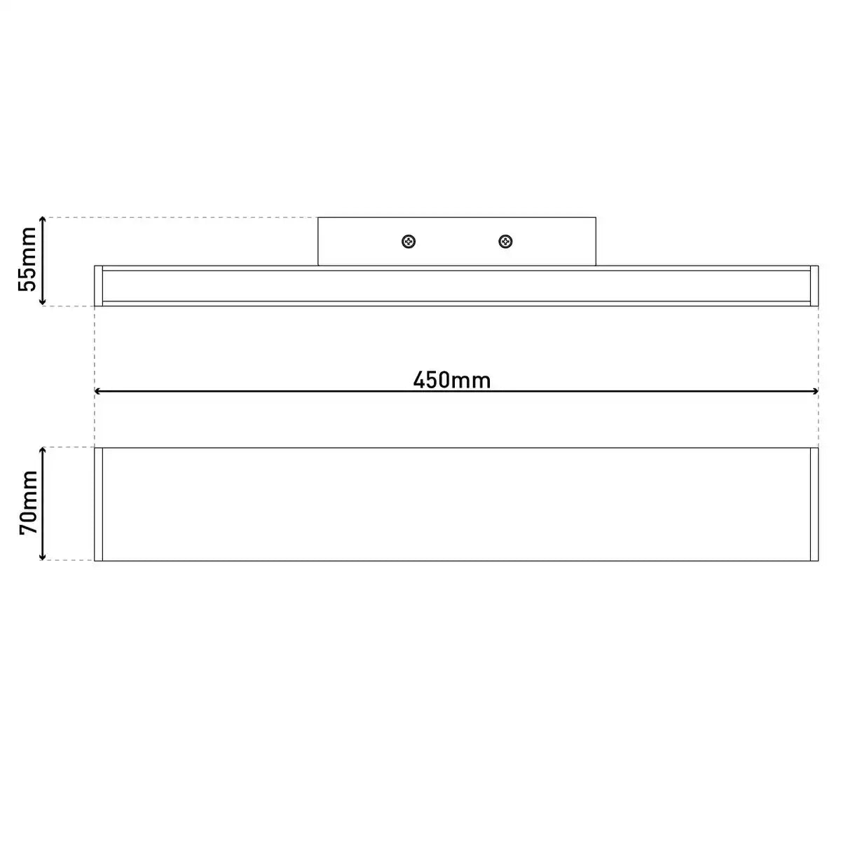 LED Wandleuchte "DUBAI", moderne Wandlampe aus Aluminium und Kunststoff mit fest verbauten LEDs, 45 cm lang bzw. hoch. Ideal für die Ausleuchtung von Eingangsbereichen, Fluren, zur Strukturierung von großen Wandflächen
