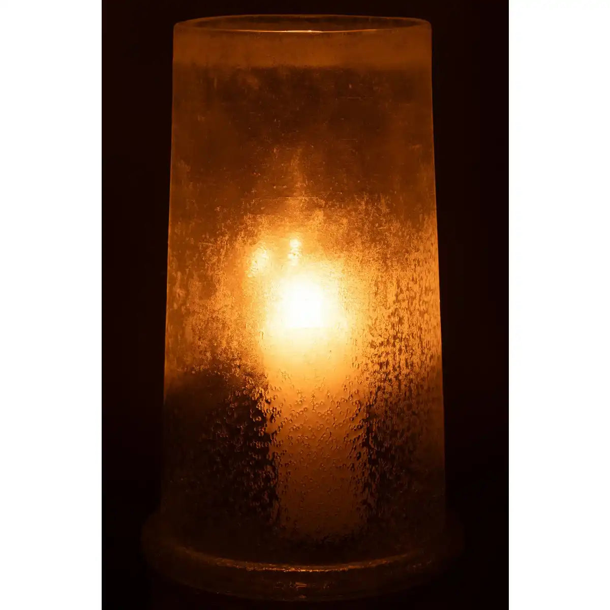 J-Line Windlicht Suiker Glas Wit Extra Large
