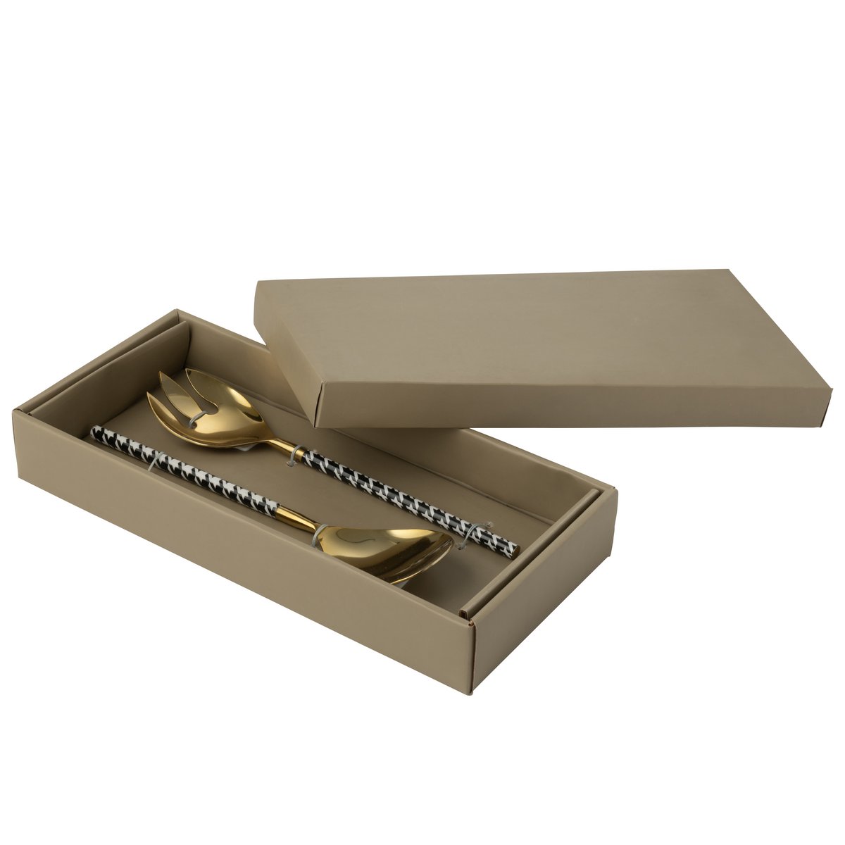 J-Line Salade Tick Pied-de-Poulle Edelstahl Gold gefärbt