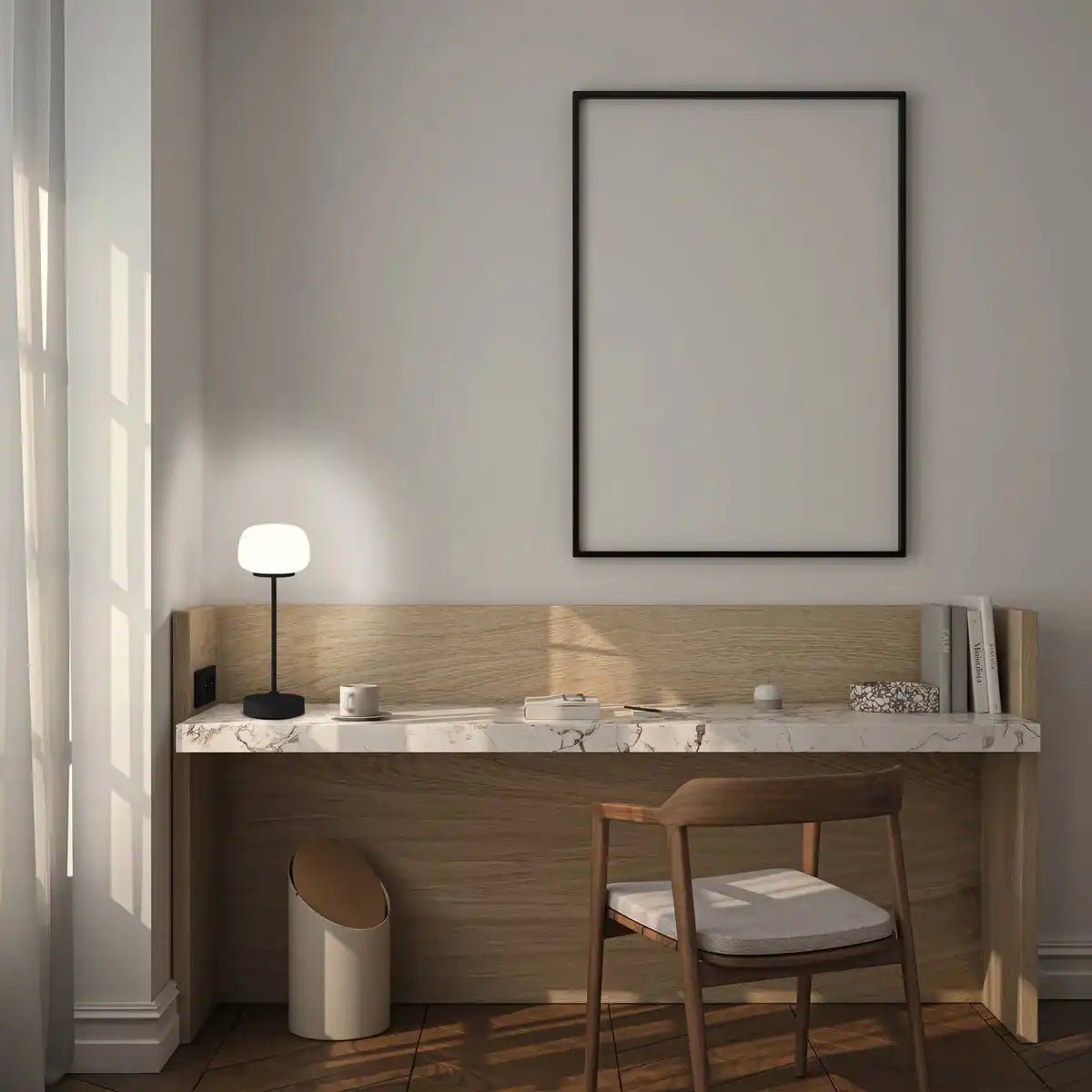 LED Akku-/ Tischleuchte "PINA" 30 cm hoch, aus Metall (schwarz) und Glas (weiß), integrierte LEDs, warmweiß