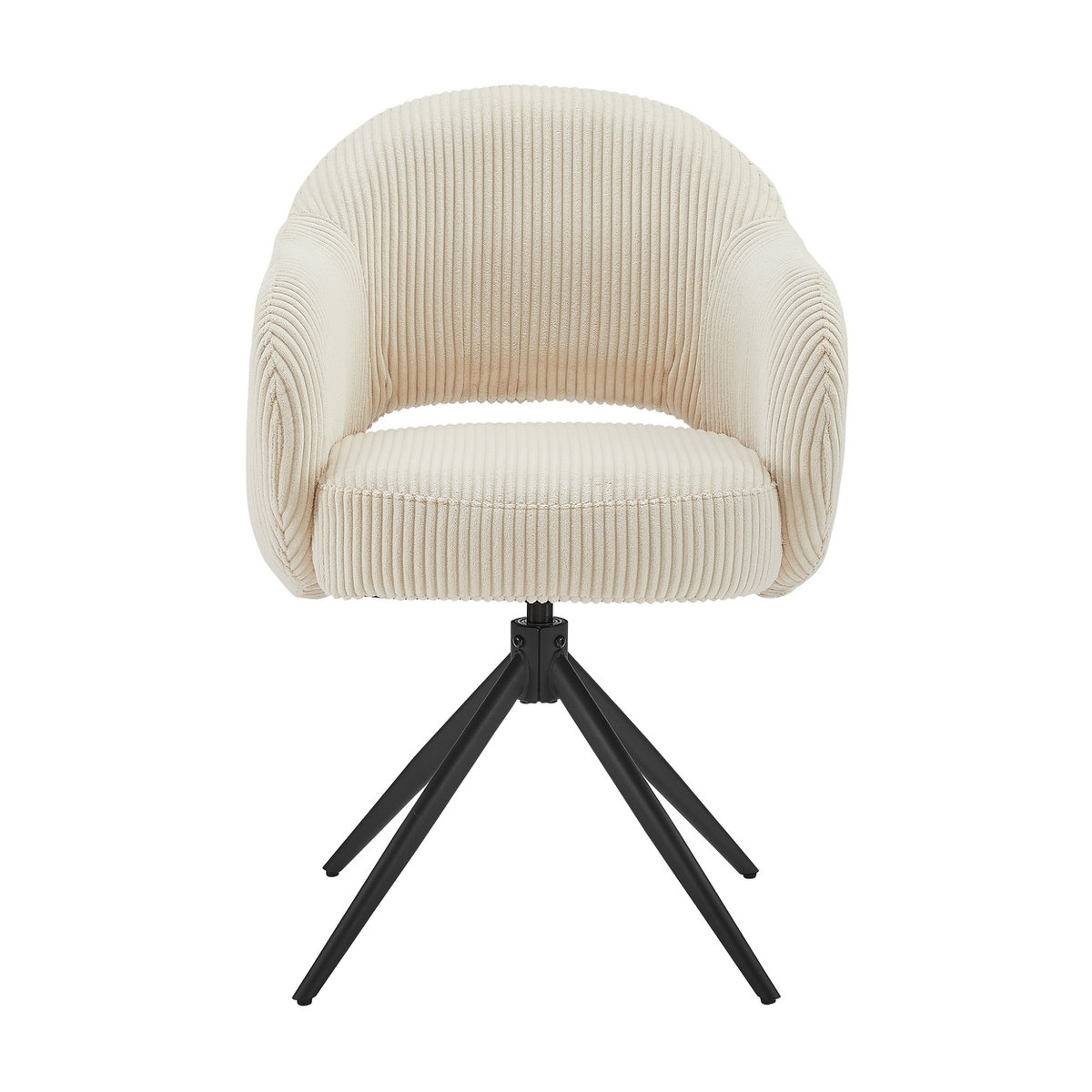 Armlehnstuhl Cord-Optik Beige