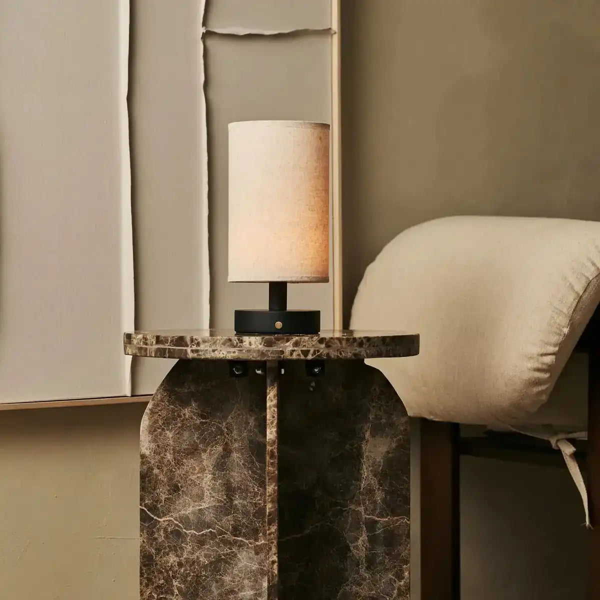 Ben Black Holztischlampe-wiederaufladbar, dimmbar, USB-C-Antrieb