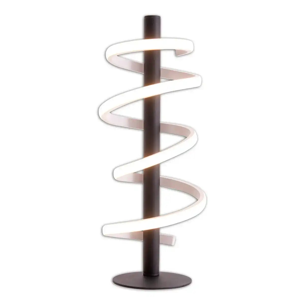 LED Tischleuchte "BELLEZA", moderne Tischlampe aus Metall und Kunststoff in Schwarz, und Weiß, mit fest verbauten LEDs, 50 cm hoch, Beleuchtung für Wohnzimmer, Esszimmer, Schlafzimmer oder Büro.