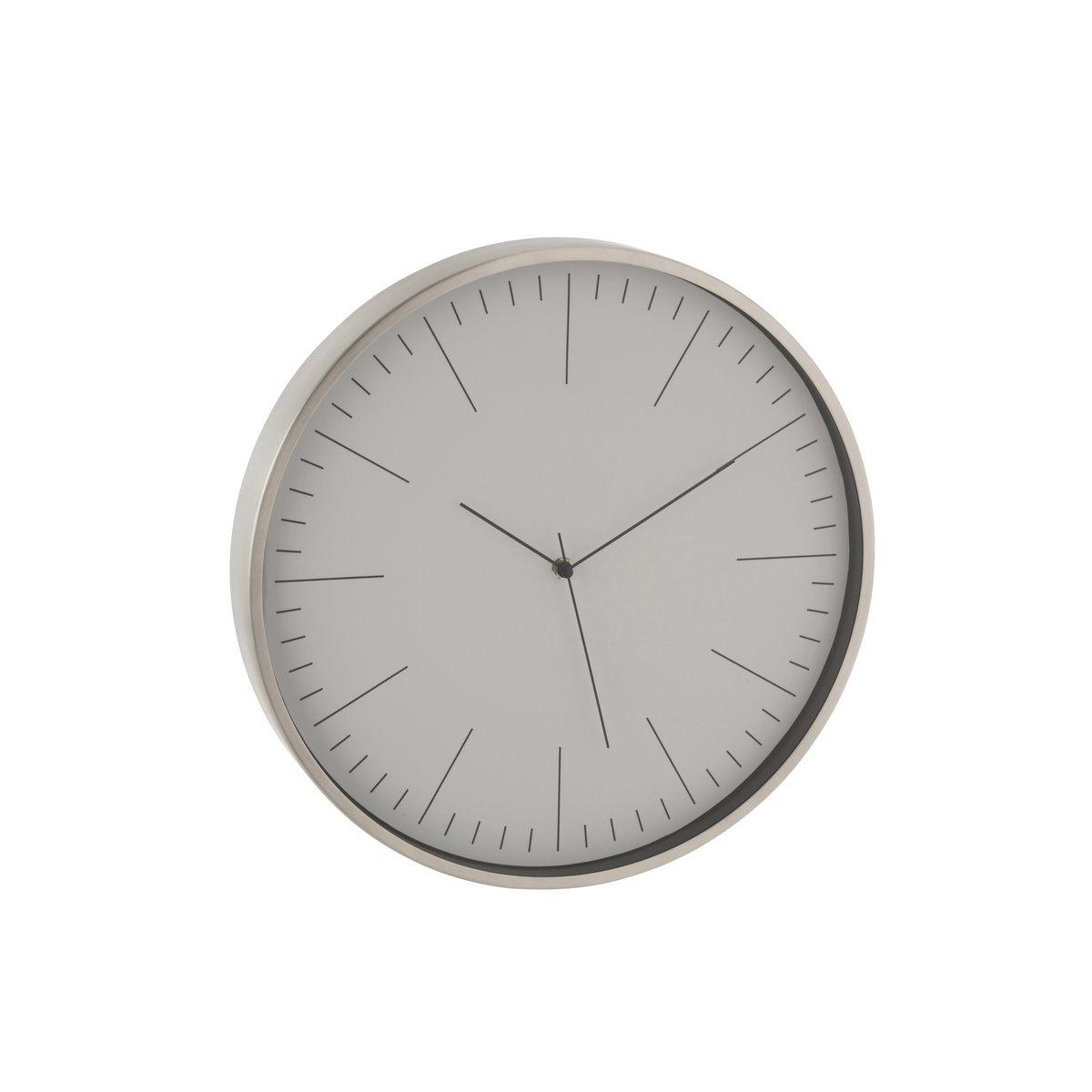 J-Line Gerbert Uhr – Metall – Grau – Ø 40 cm