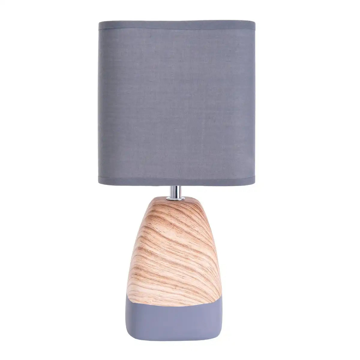 Keramiktischleuchte "CREMONA" aus Keramik in braun/grau mit E14 Fassung, Tischlampe für Wohnräume 31 cm hoch