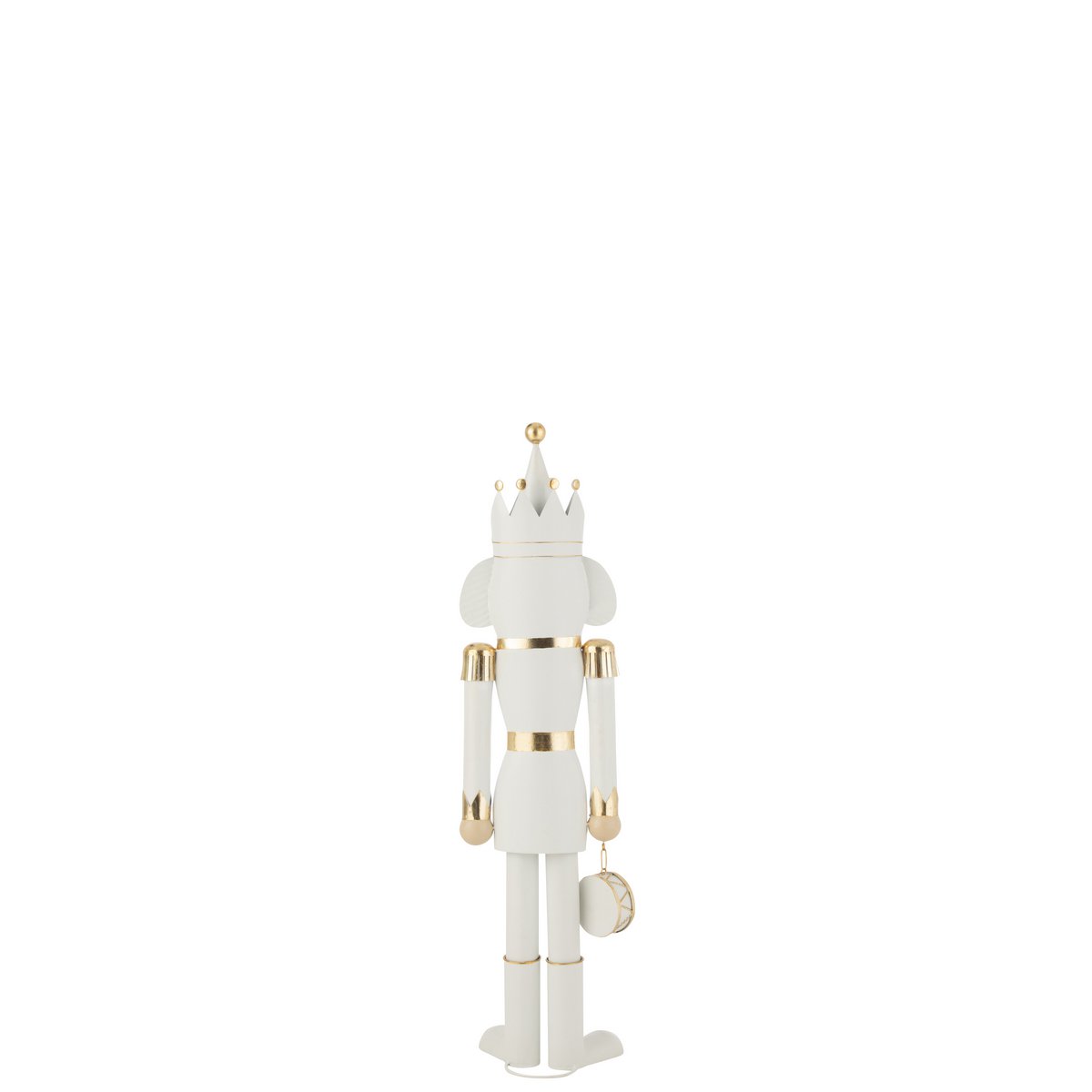 J-Line Nussknacker Eisen Gold/Weiß Medium