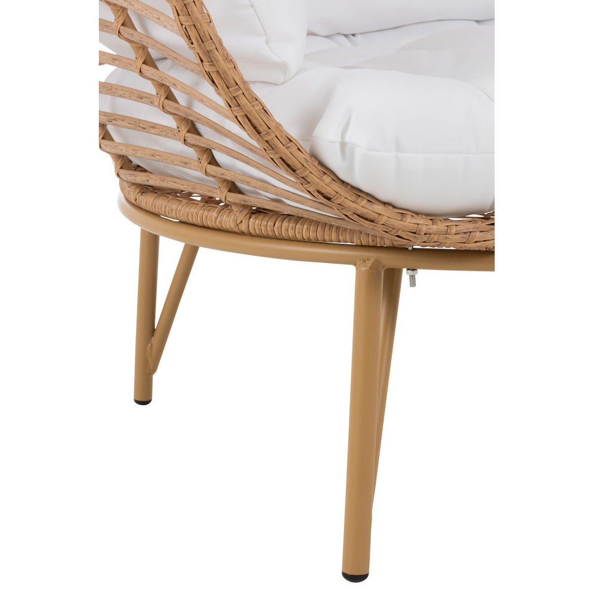 J-Line Loungesessel Oval – Stahl – Natur