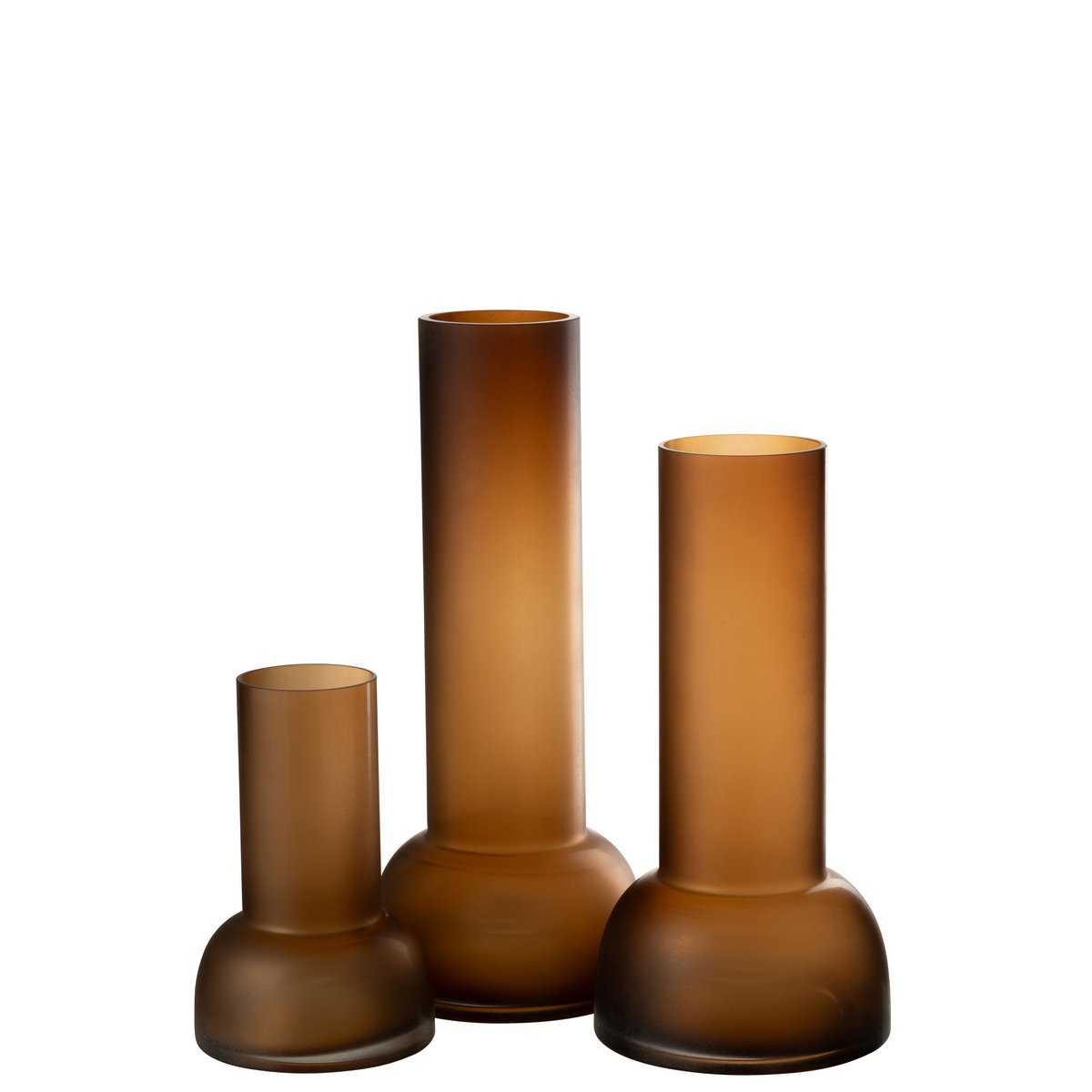 J -Line Vase/Candlestick Yoko - Glas - braun - groß - 38 cm hoch