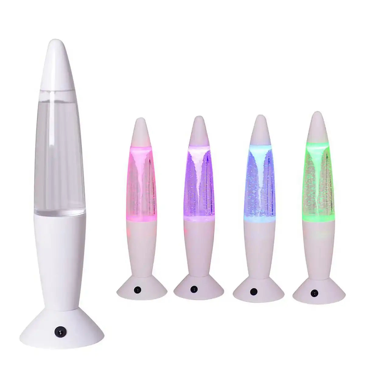 LED-Tischleuchte "TORNADO", die Deko Tischlampe aus Metall und Kunststoff, ca. 36 cm hoch, mit fest verbauten LEDs, spendet buntes Licht, für Wohnzimmer, Büro, Kinderzimmer oder Nachttisch
