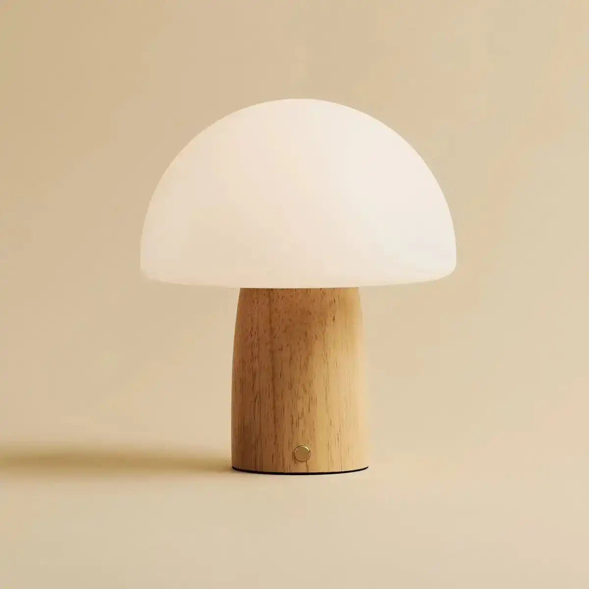 Mia hellbraun stilvolle Holztischlampe mit Dimmer - Holz, funktional und subtil