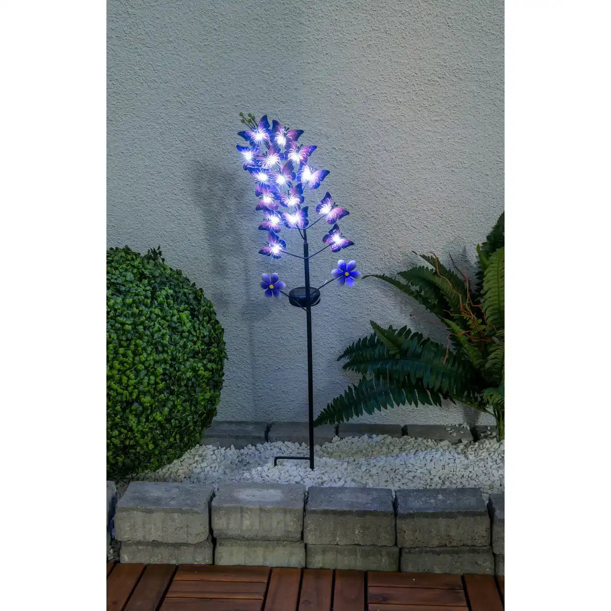 LED Solarleuchte "VIOLA" , für Außen, Erdspieß aus Metall in Violett, mit integrierter LED