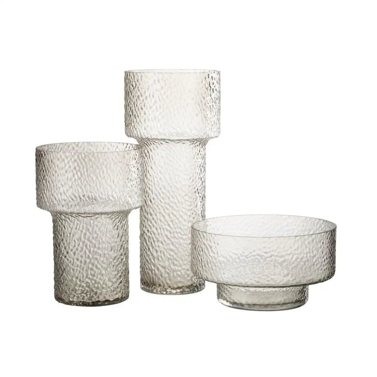 J -Line Vase Low Betty - Glas - transparent - Ø 28 cm