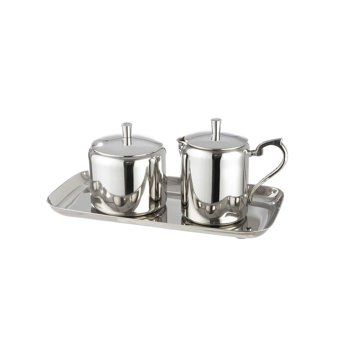 3tlg. Set Milchkännchen; Zuckerdose Nova, H.9,5 cm