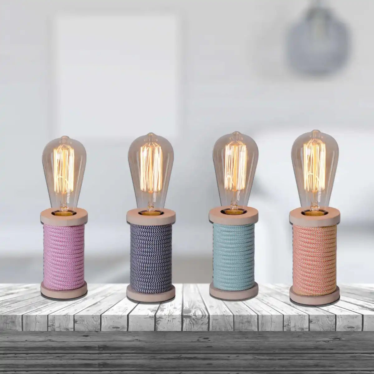 LED Tischleuchte "Max" incl. Leuchtmittel schwarz/weiß h: 12cm