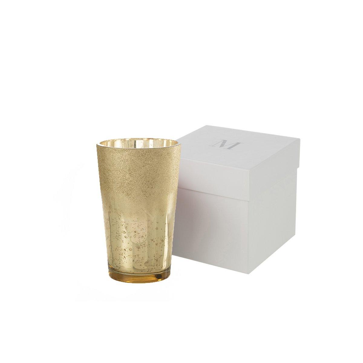 J-Line Duftkerze Deluxe – Glas – Gold – extra L